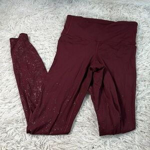 Lululemon Speed Wunder Mid-Rise Tight 28" *Speckle Shine Garnet / Garnet